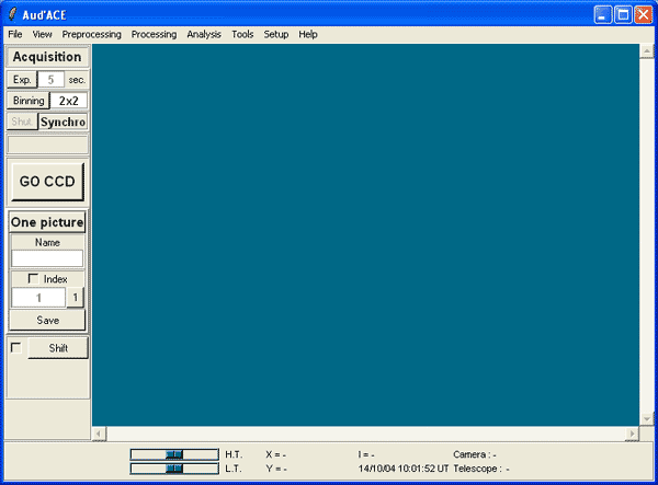 Audela Main Screen